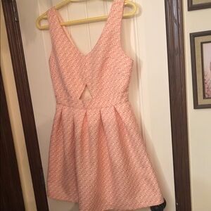 Elegant Pink Patterned Dress forever 21 size small
